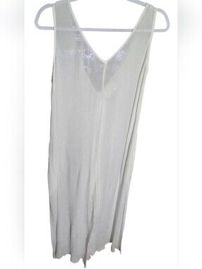 GOA Beachwear By Japna White Sleeveless Jumpsuit Size XS